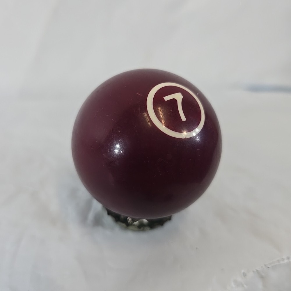 VTG Solid Dark Red Pool Ball #7 - White Number - Unbranded Billiard Replacement