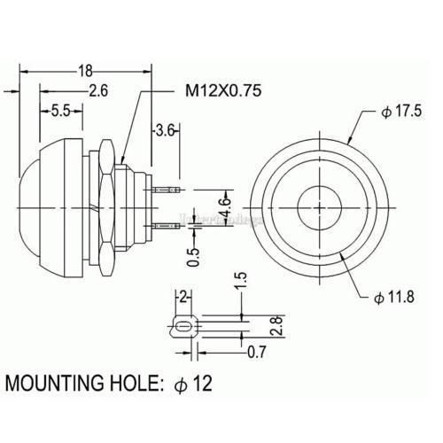 BLUE doorbell switch waterproof
