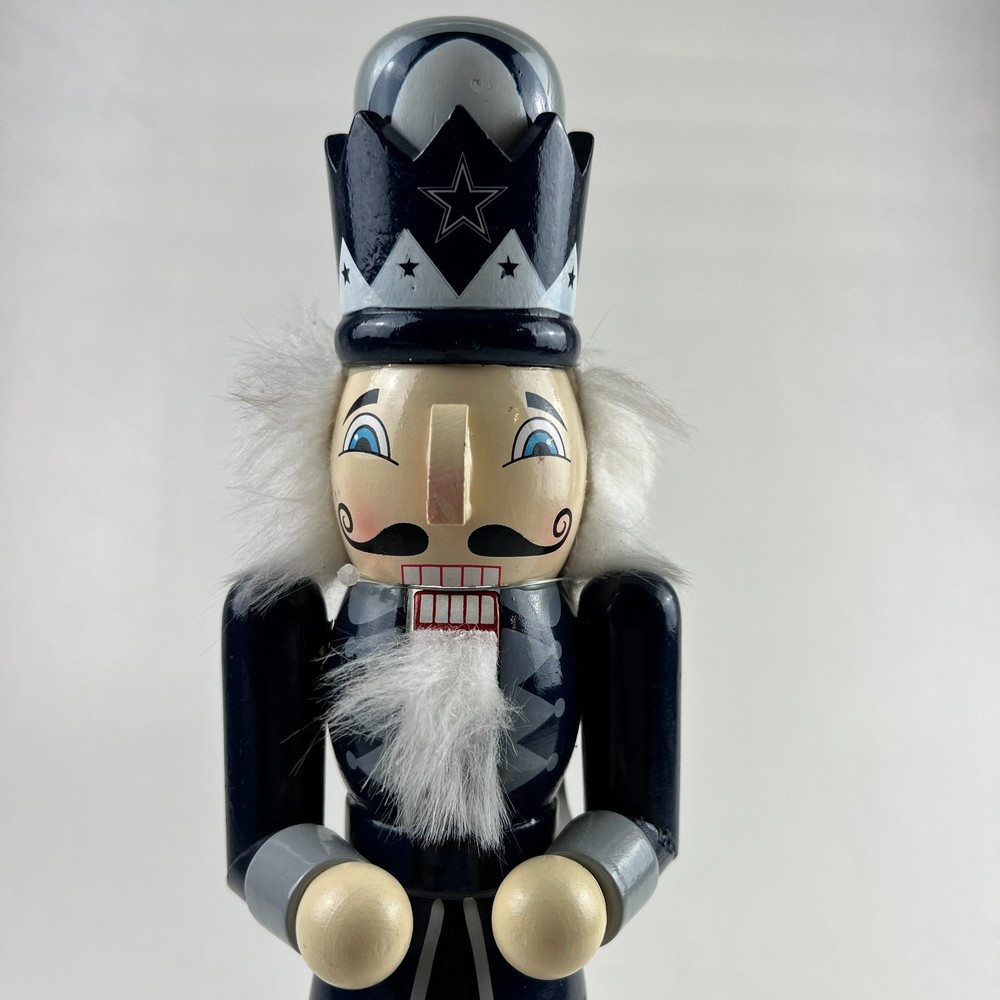 Dallas Cowboys Nut Cracker Blue & Silver 14" Tall