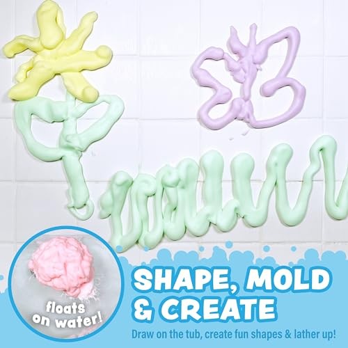 Fluffy Foam Soap, Variety 6 Pack | Shape, Mold & Create Bath Art with Soft