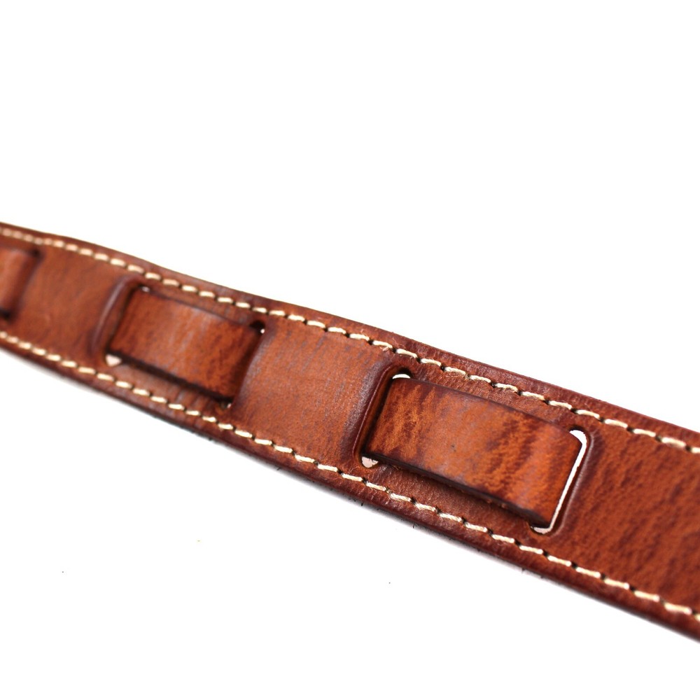 Walker & Williams M-14 Saddle Tan Premium Grain Leather Mandolin Strap