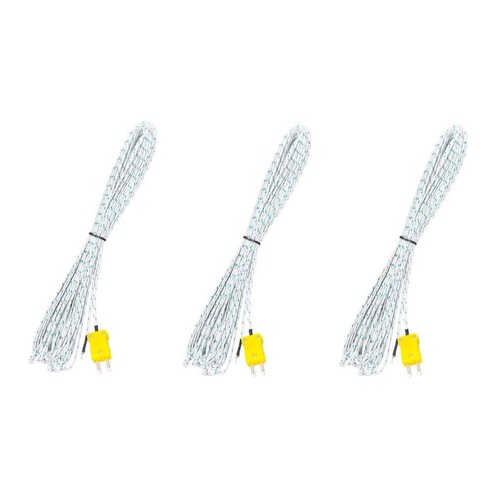 3PACK K Type Mini-Connector Thermocouple Temperature Probe Sensor 2M/6.6Ft Cable