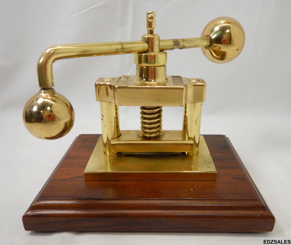 Vintage Schaefer Mechanical Brass Press