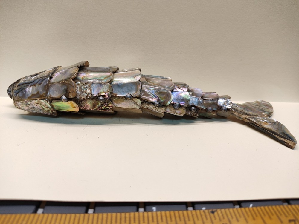 Vintage Abalone Fish Bottle Opener Articulated