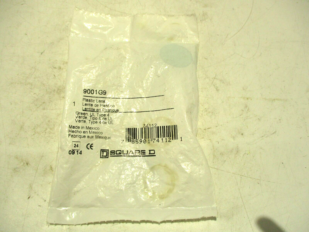 NEW SQUARE D 001G9 GREEN PILOT LIGHT LENS