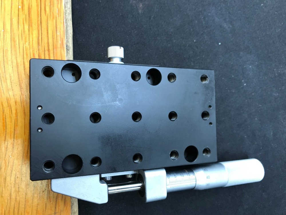 OptoSigma Linear Side Micrometer Translation Stage 65X120mm X-Axis Optic Stage