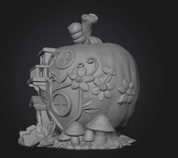 Enchanted Apple Cottage STL File 3D Printable