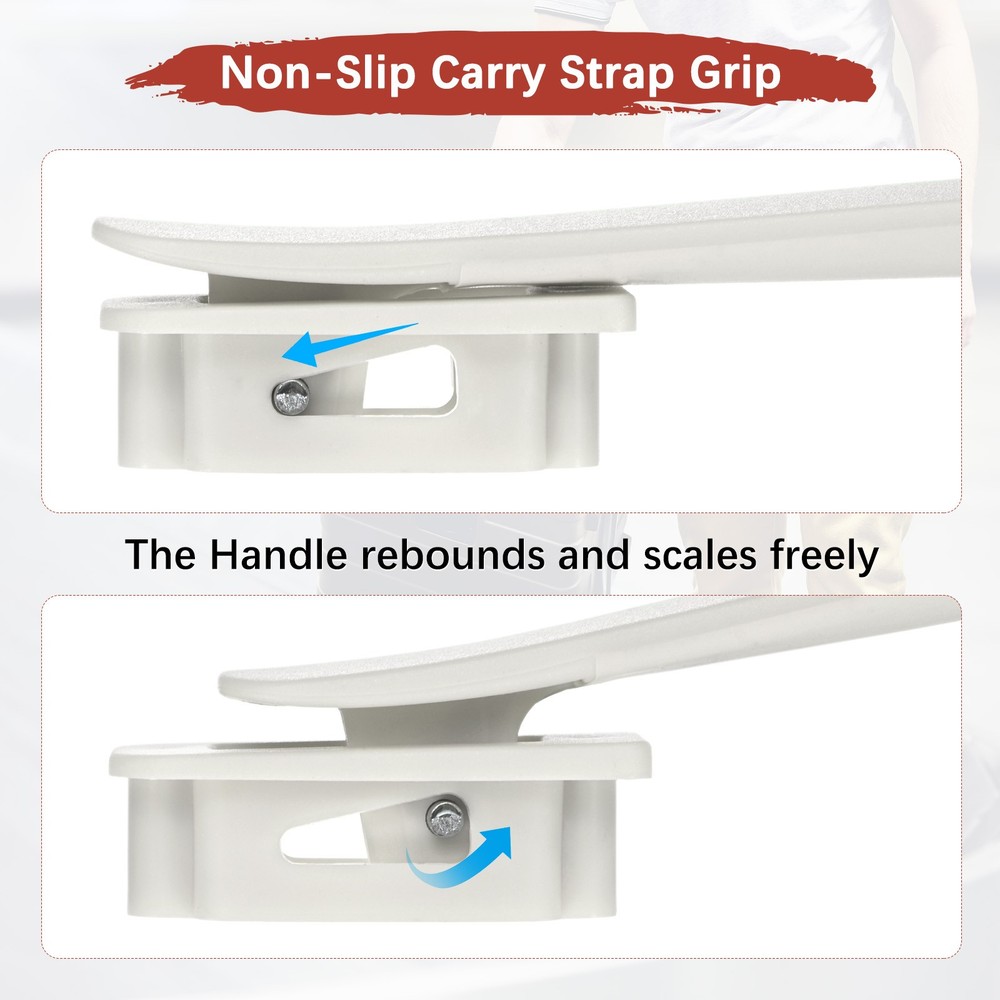 2PCS Luggage Replacement Handle for Suitcase - [White-8.5IN]