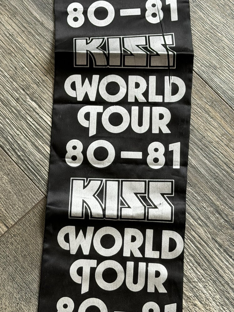 KISS Scarf Banner Germany Unmasked Tour 1980 Vintage Kiss Aucoin Memorabilia