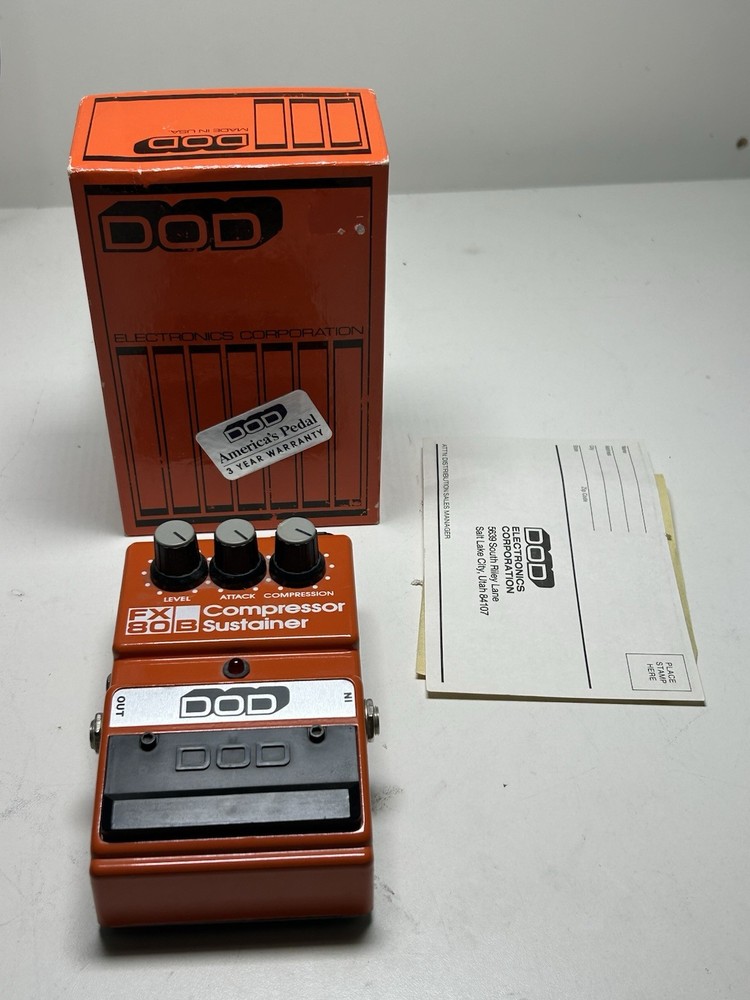 TESTED VINTAGE DOD Digitech FX80B Compressor Sustainer Guitar Effect Pedal