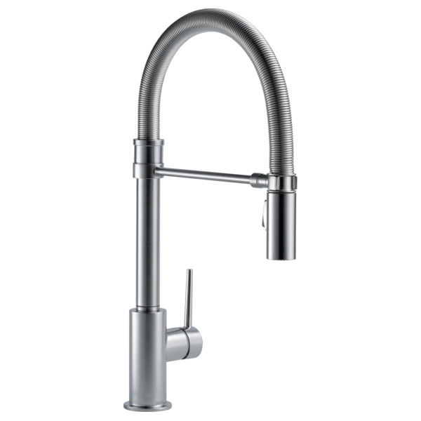 Delta Trinsic Single-Handle Pull-Down Spring Kitchen Faucet - Arctic Stainless