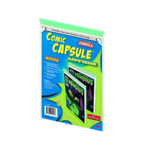 Glow-in-the-Dark Comic Capsule Modern Comic Storage Case Comic Book Protector
