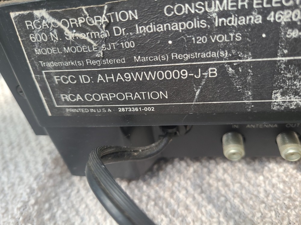 RCA Selectavision Videodisc Player CED Vintage Model SGT 100