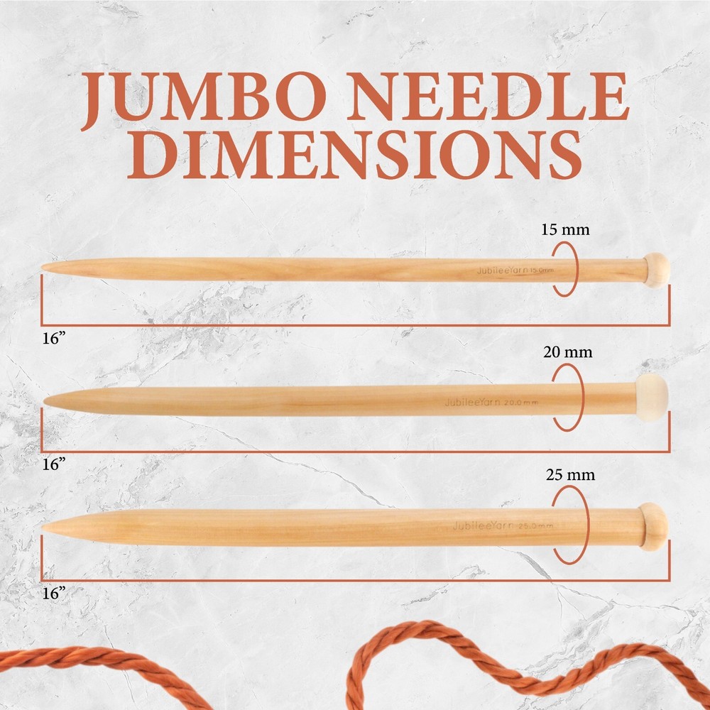 JubileeYarn Jumbo Bamboo Knitting Needles