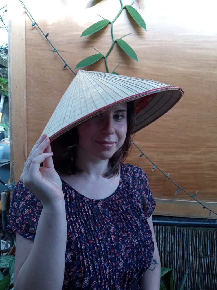 Bamboo straw hat Vietnameese Style