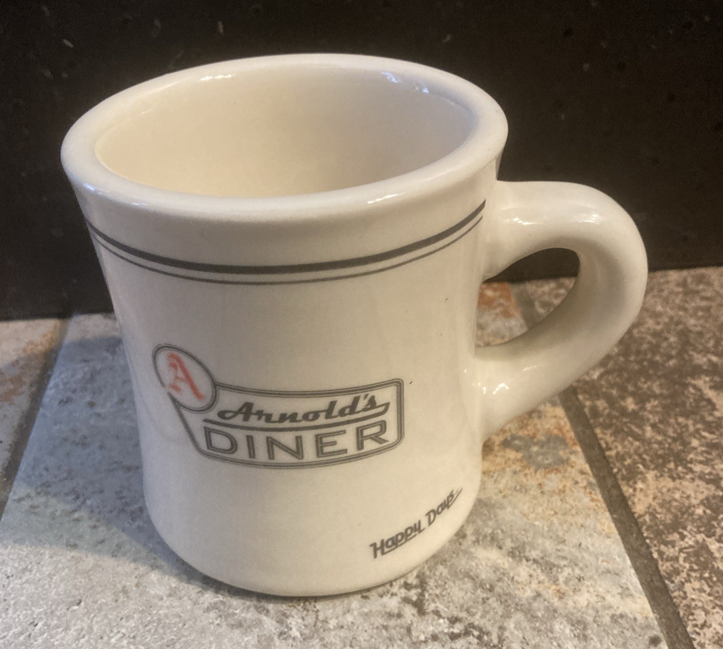 Arnold's Diner "Happy Days" Coffee Cup/Mug, Thick Ceramic Diner Mug