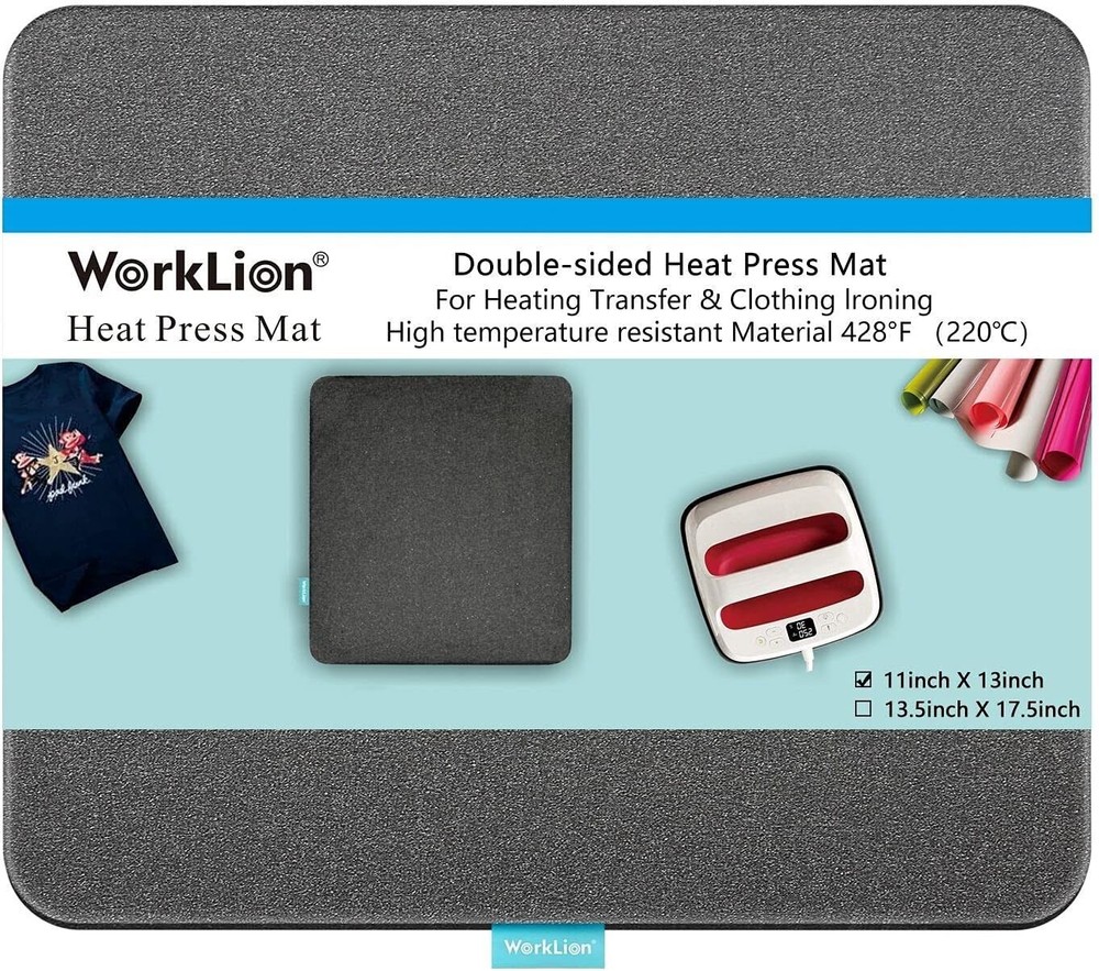 Heat Press Mat 11"x13": Double-Sided Fireproof Materials Protective Resistant...
