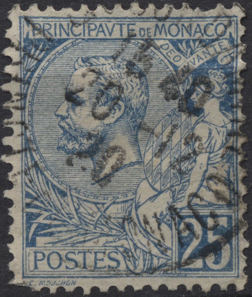 Monaco 1891 21 25c deep blue (’01) Prince Albert I used