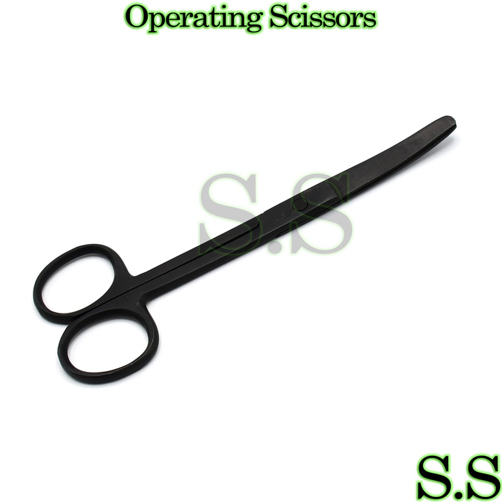 Operating Scissors Curved 5" blunt-blunt Black Coated Surgical Instruments