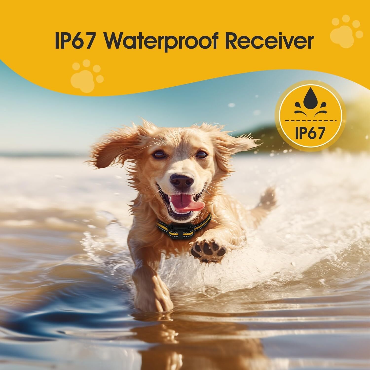 3300 FT Dog Training Collar Rechargeable Remote Shock Pet Waterproof Trainer