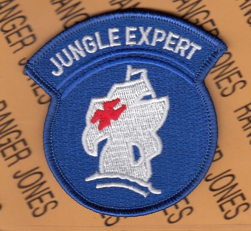 US Army JUNGLE EXPERT "Banana Boat" qualification ~3" patch m/e B