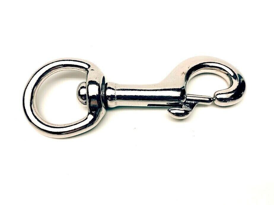 5" Swivel Eye Bolt Snap Hook, Nickel Finish