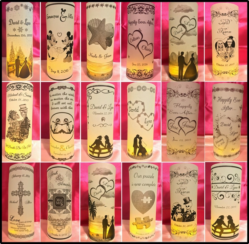 10 Personalized Tree Wedding Vellum Luminaries Table Numbers Centerpieces Decor