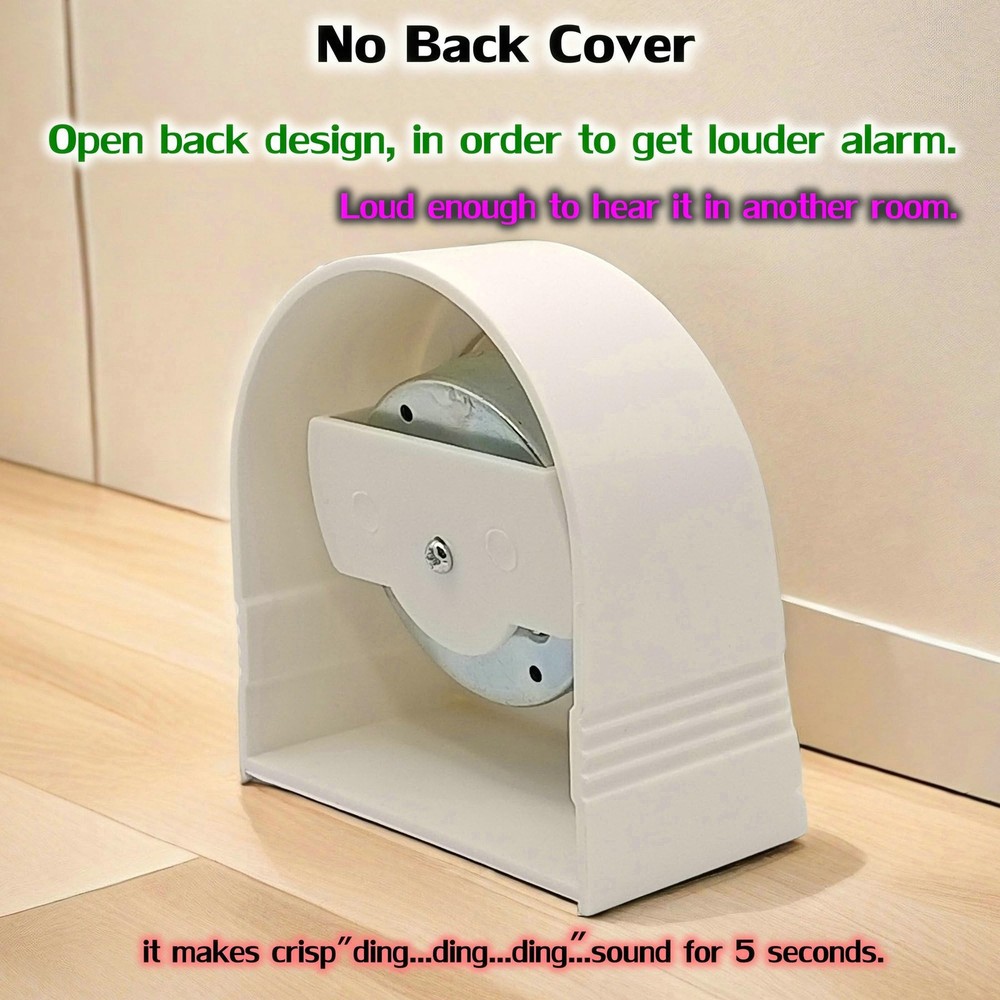 60 Minute Wind Up Mechanical Timer Visual Countdown with Loud Alarm White