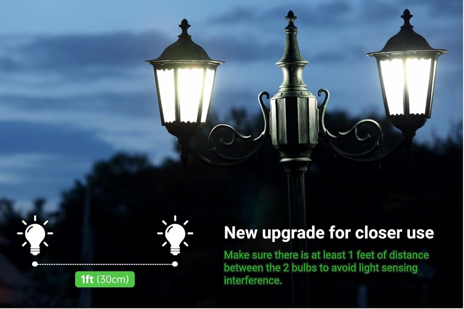 4-Pack Dusk to Dawn Light Bulbs Outdoor 75 Watt Equivalent, Automatic On/Off Sen