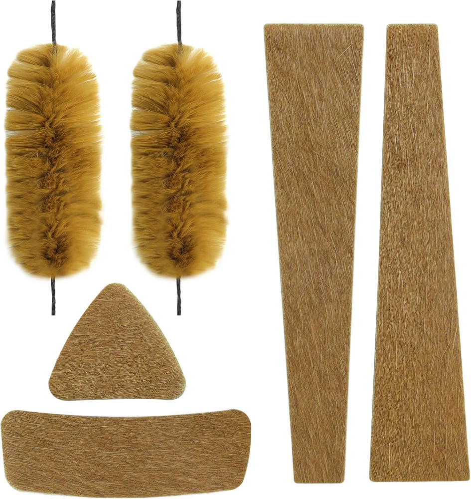 Archery Bow String Silencers Kit Fur Bow Arrow Rest Leather Bow Limb Silencer St