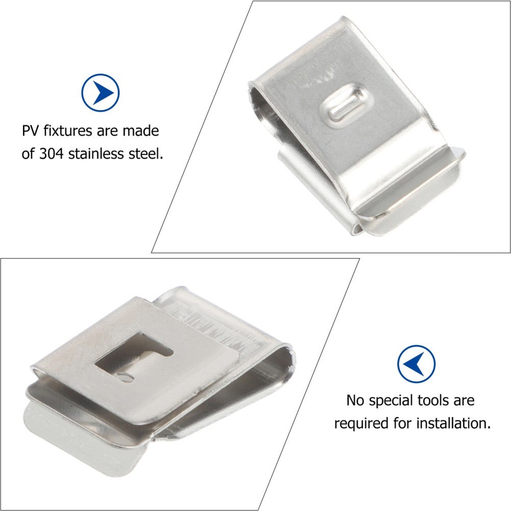 30 Pcs Trailer Frame Wire Clips Stainless Steel Solar Panel Cable Clamp