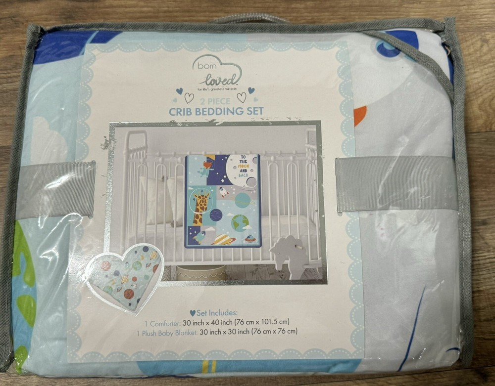 Born Loved 2-piece Crib Bedding