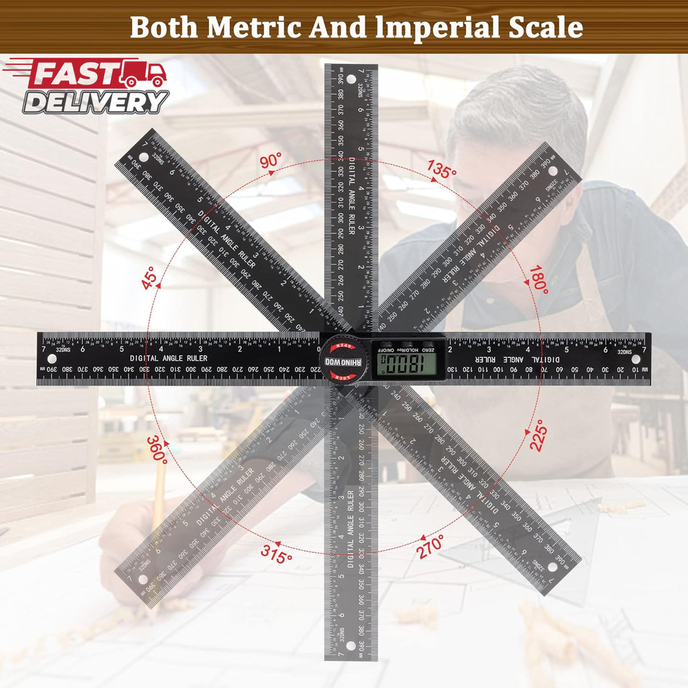 Digital Angle Finder Protractor, Angle Measuring Tool for Woodworking/Carpenter/
