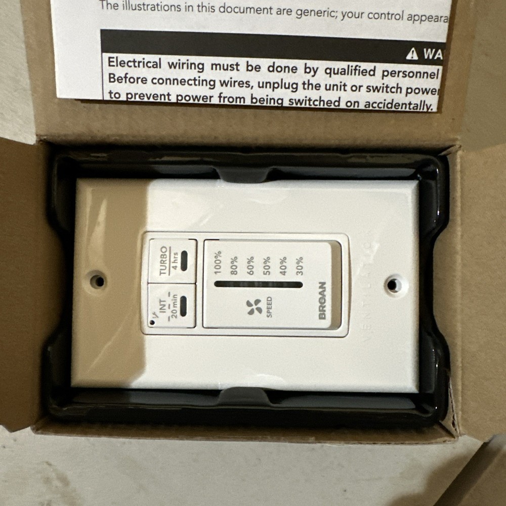 Broan VTSPEEDW Speed Selector Control for AI Series