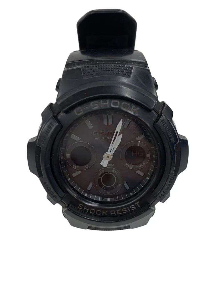 CASIO Solar Watch G SHOCK Digital Analog Rubber BLK BLK