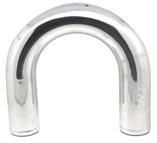 180° Polished Aluminium Universal Pipe (51mm - 80mm)