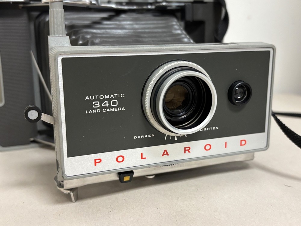 Polaroid Land Camera Model 340 W/ Flash, Flashbulbs, and Boxes