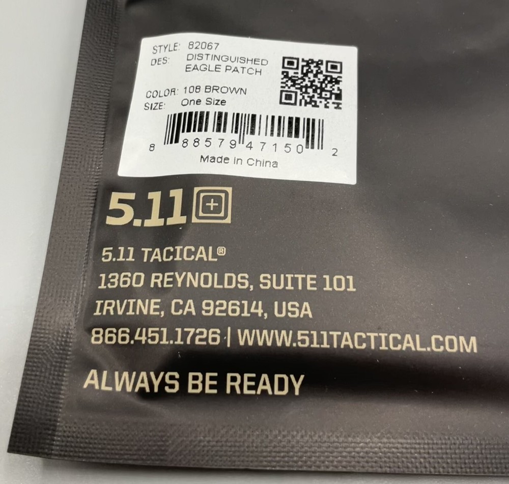 5.11 Tactical Distinguished Eagle Thin Blue Line Sword Shield Leather Patch