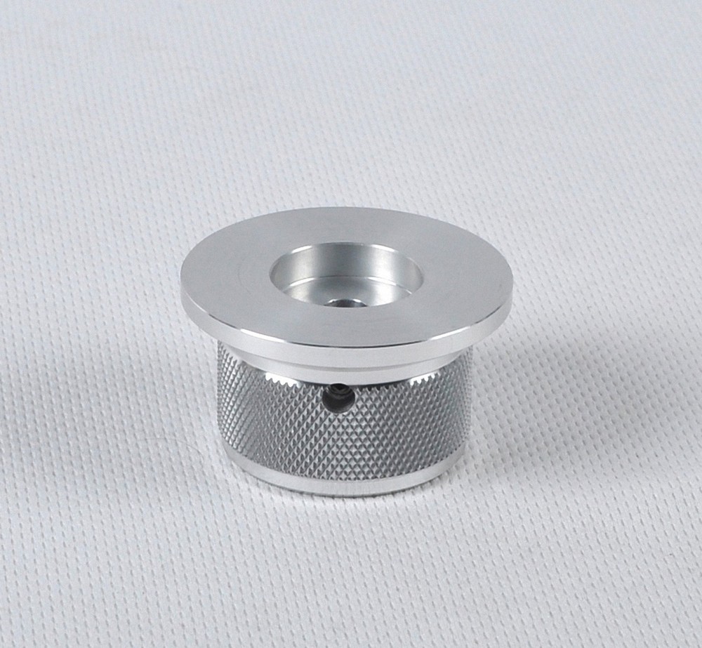 1 PCS Silver knurled solid aluminum 44*34*25 Amplifier volume potentiometer knob