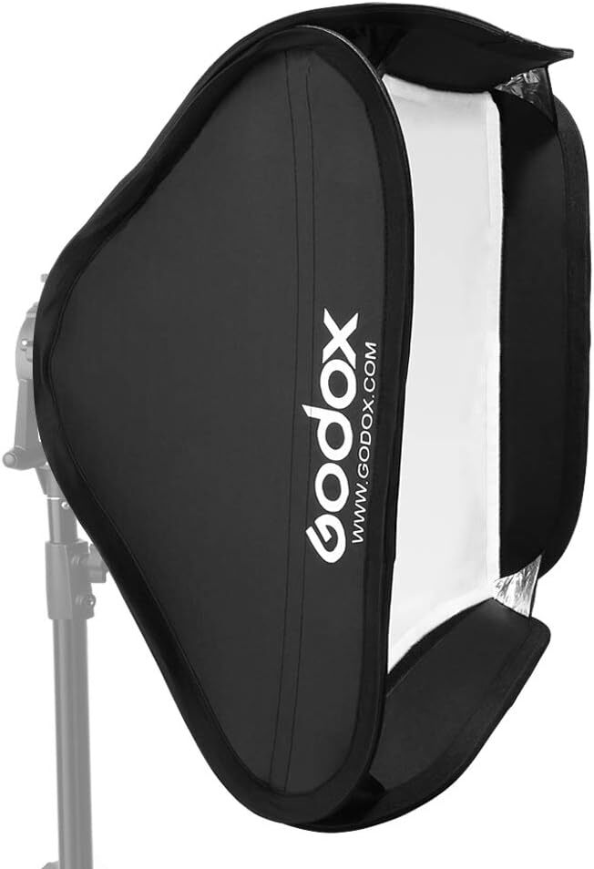 Godox 24 Inch Softbox 60X60cm Speedlite Collapsible Light Modifier With Diffu...