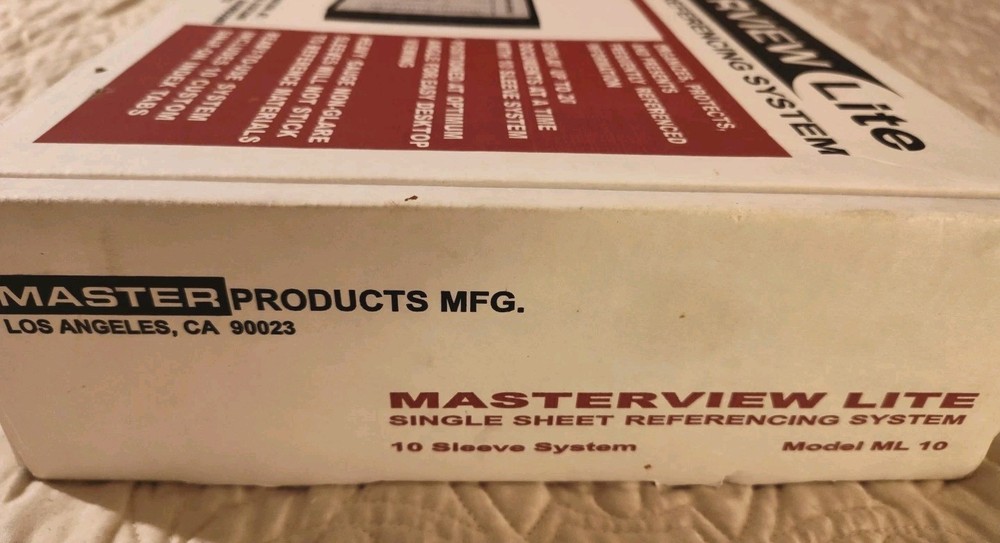 Master View Lite ML10 Single Sheet Referencing System, ​10 Sleeves Martin Yale