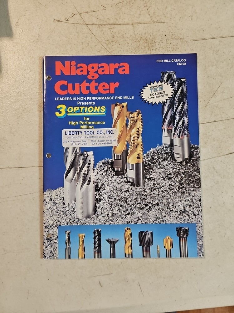 1992 Niagara Cutter Catalog. High Performance End Mills Bits