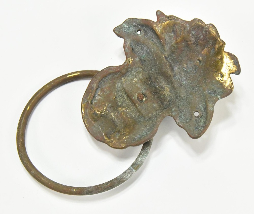 VINTAGE BRASS DOOR KNOCKER NORTH WIND MAN DESIGN DRAWER PULL