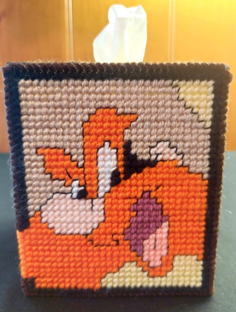 "Yosemite Sam" Tissue Box Cover (Plastic & Yarn) Finished