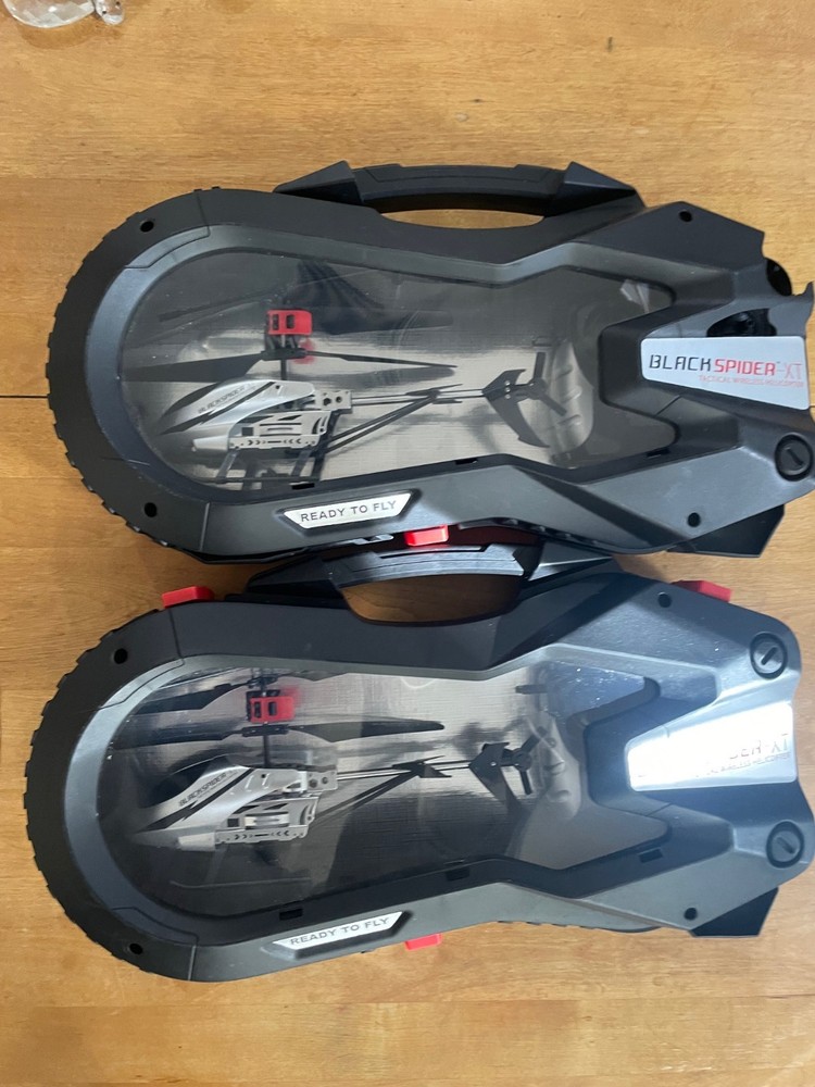 2 Black Spider - XT Tactical Silver Wireless Helicopters