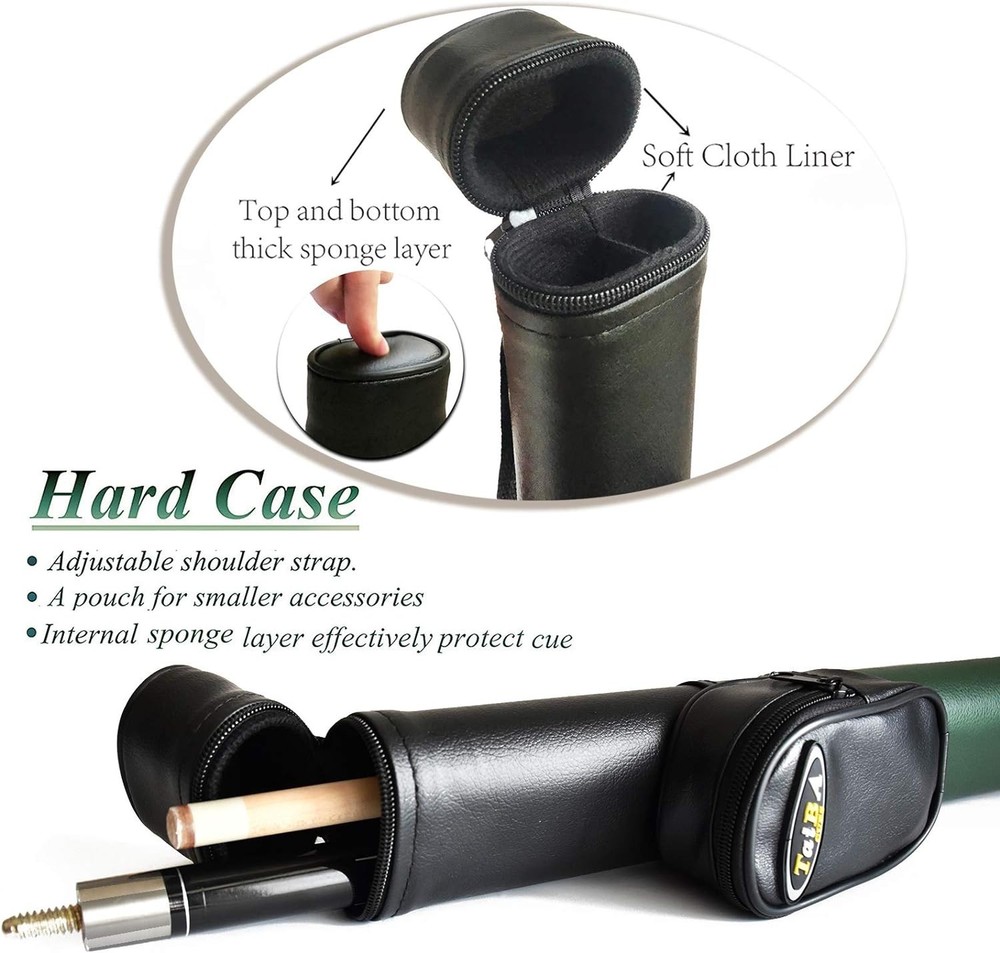Maple Pool Cue Stick + Hard Case Bundle
