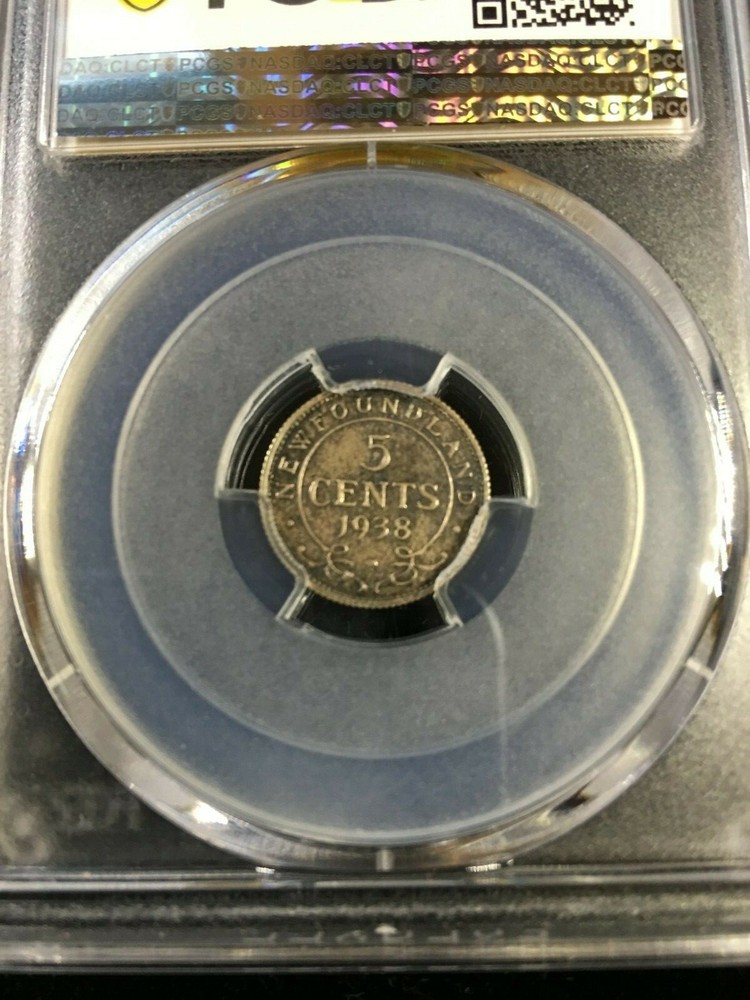 1938 PCGS Graded Newfoundland ¢5 Cent **SP-64** #7686