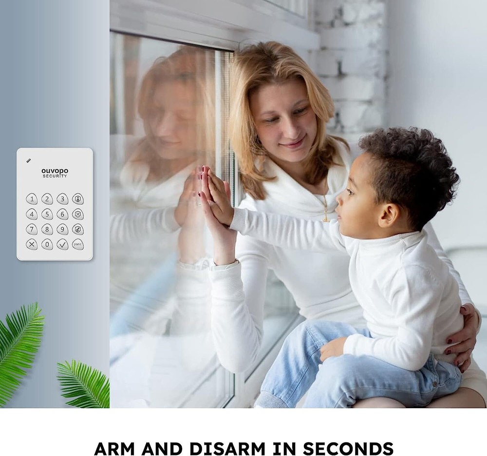 Alarm 7-Piece Home Security Kit – Wireless System With Motion Sensor & Keypad US