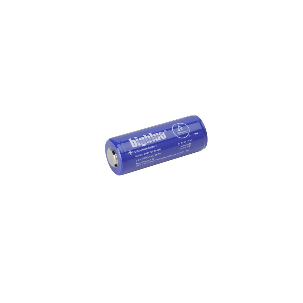 BigBlue LED Light Extra Replacement 26650 Battery Cell Scuba Diving