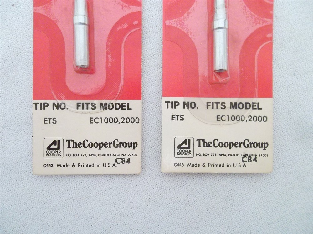2x NOS WELLER ETS SOLDERING IRON REPLACENT TIP for MODEL EC 1000 2000